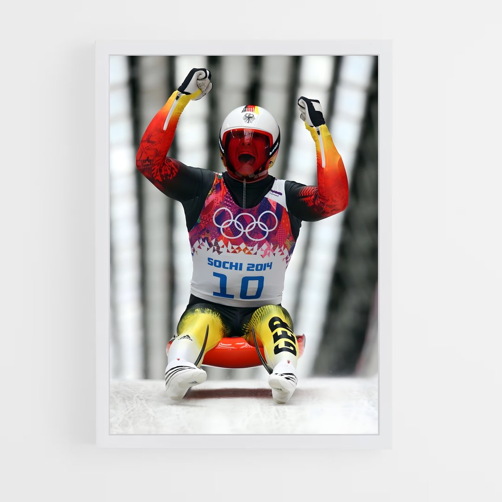Poster Envol Éclatant – affiche Luge (vue 3)